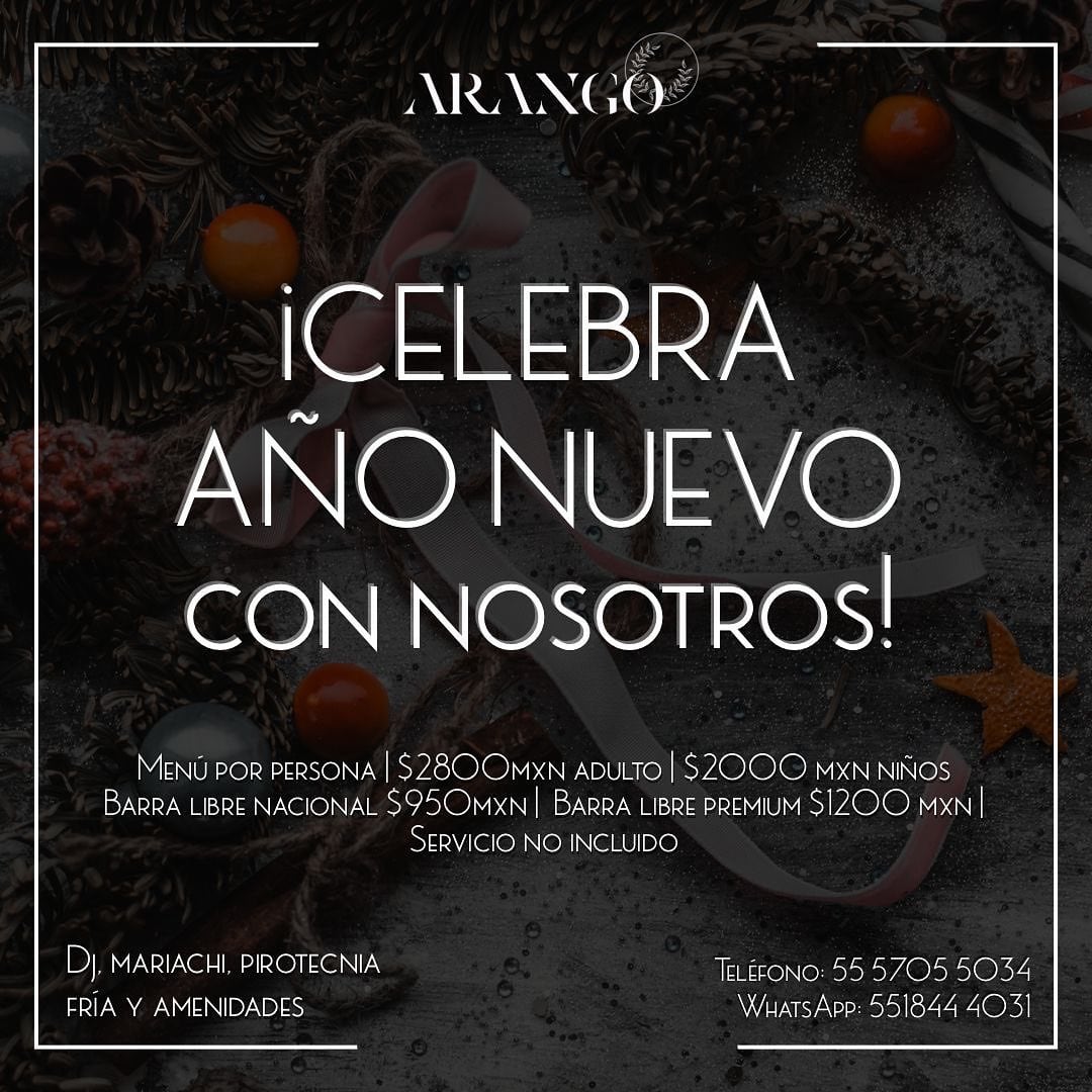 menú Año Nuevo 2022 /@arango_cocinaderaices