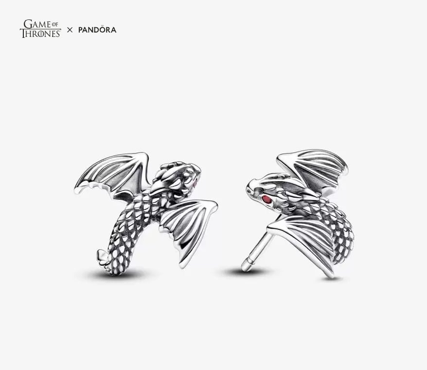 Game of Thrones Curved Dragon Stud Earrings