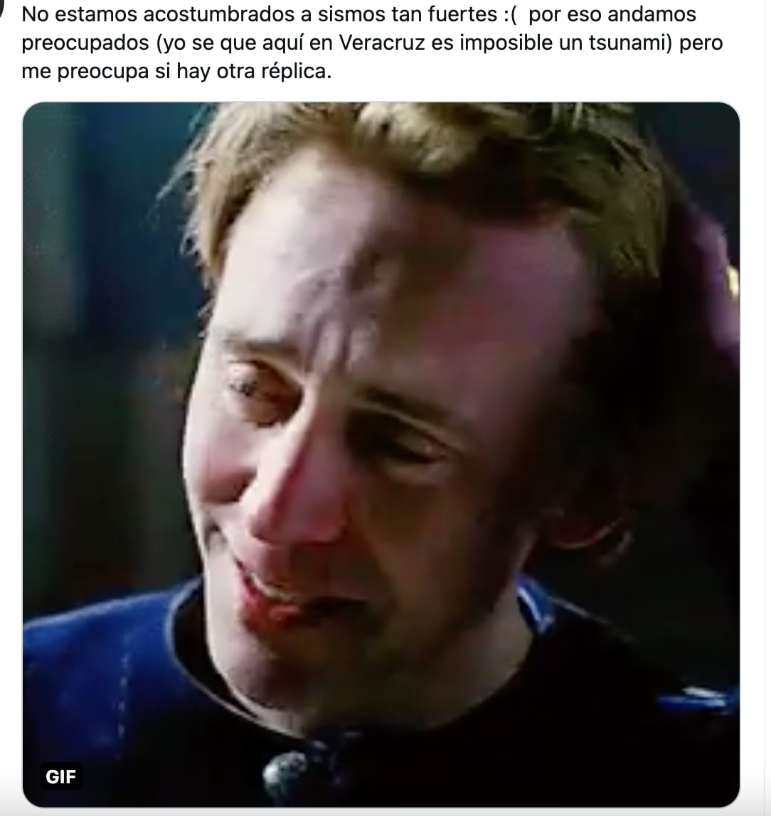 Meme sobre sismo en Veracruz