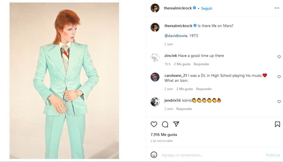 David Bowie, fotografía por Mick Rock