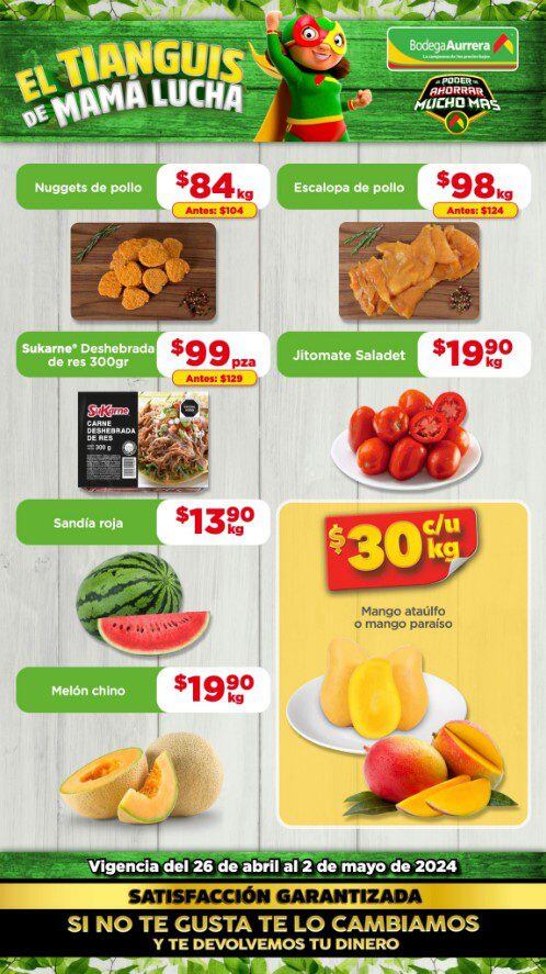 Bodega Aurrerá tianguis de frutas y verduras 30 de abril al 2 de mayo 2024: Estas son las mejores ofertas