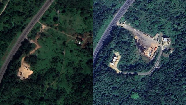 Imágenes de Google Earth de refinería clandestina de Coatzacoalcos, Veracruz