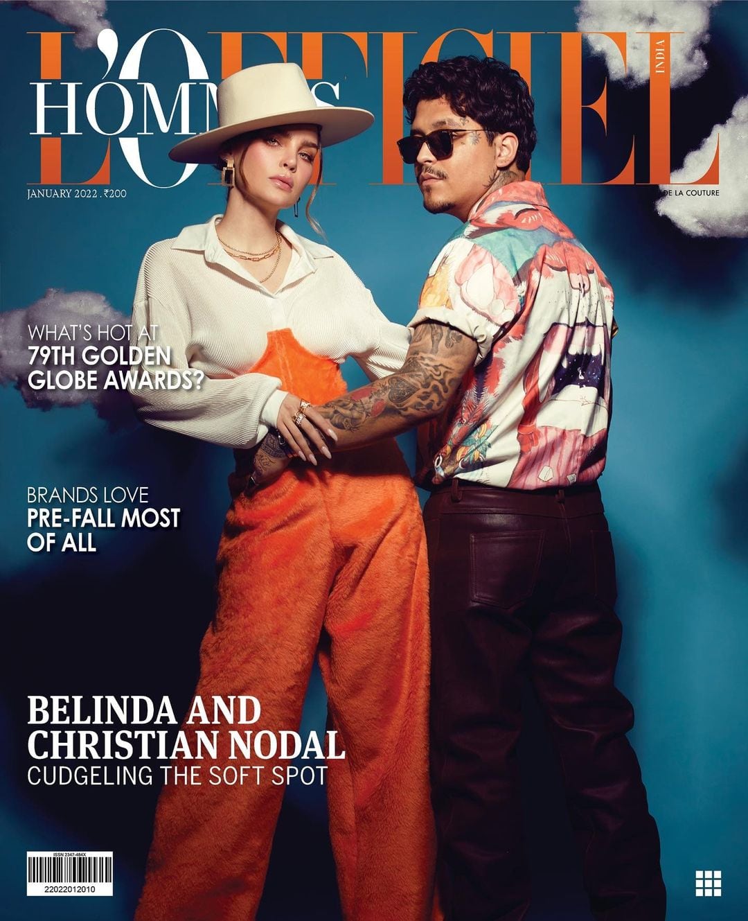 Belinda y Christian Nodal en L' Officiel