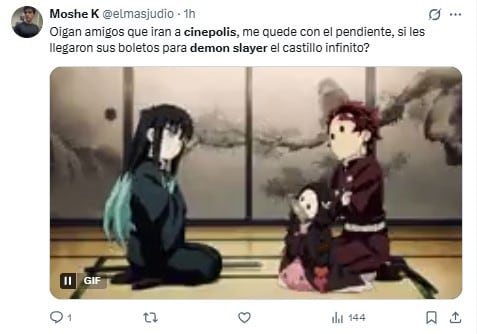 Memes enojado con Cinépolis por Demon Slayer: El Castillo del Infinito