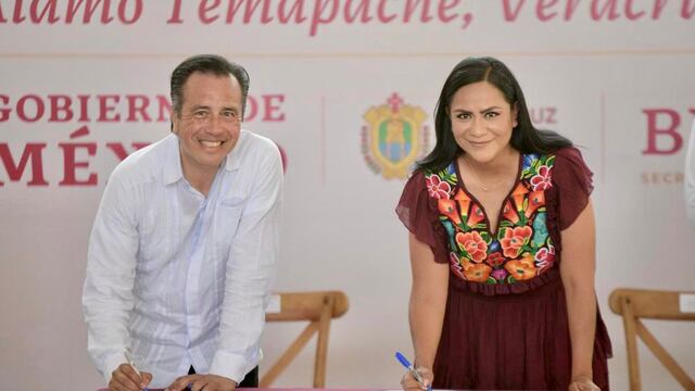 Ariadna Montiel y Cuitláhuac García formalizan convenio de universalidad de la Pensión para personas con discapacidad