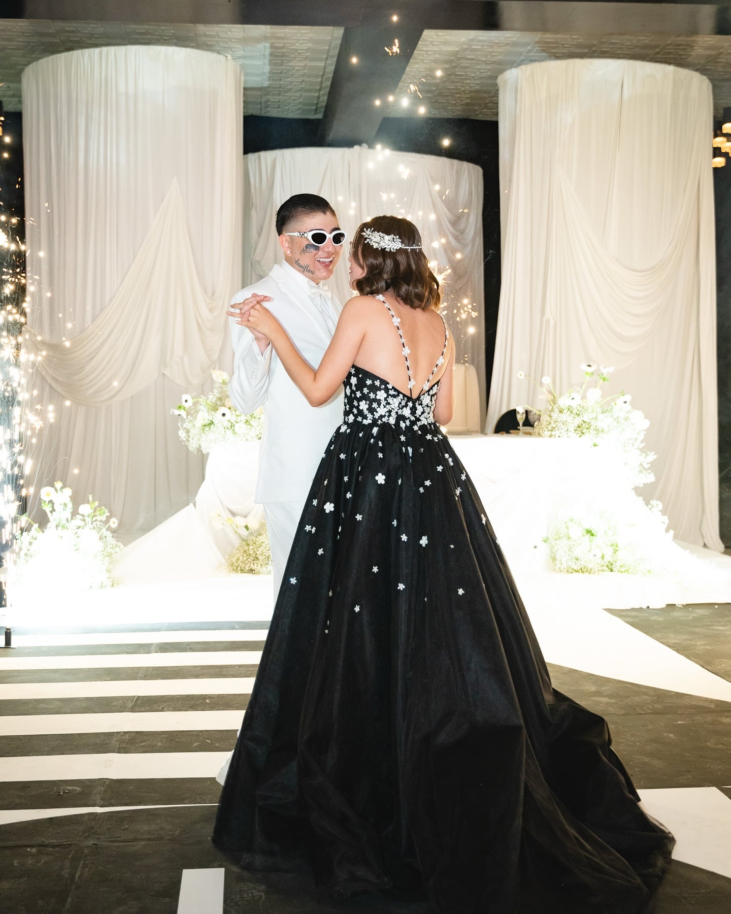 Dani Flow y Jocelyn en su boda.