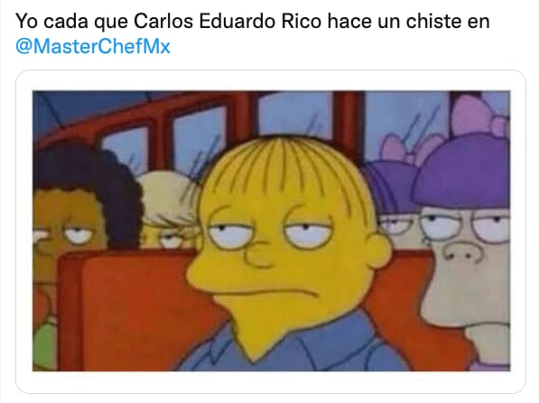 Meme de Carlos Eduardo Rico en MasterChef Celebrity