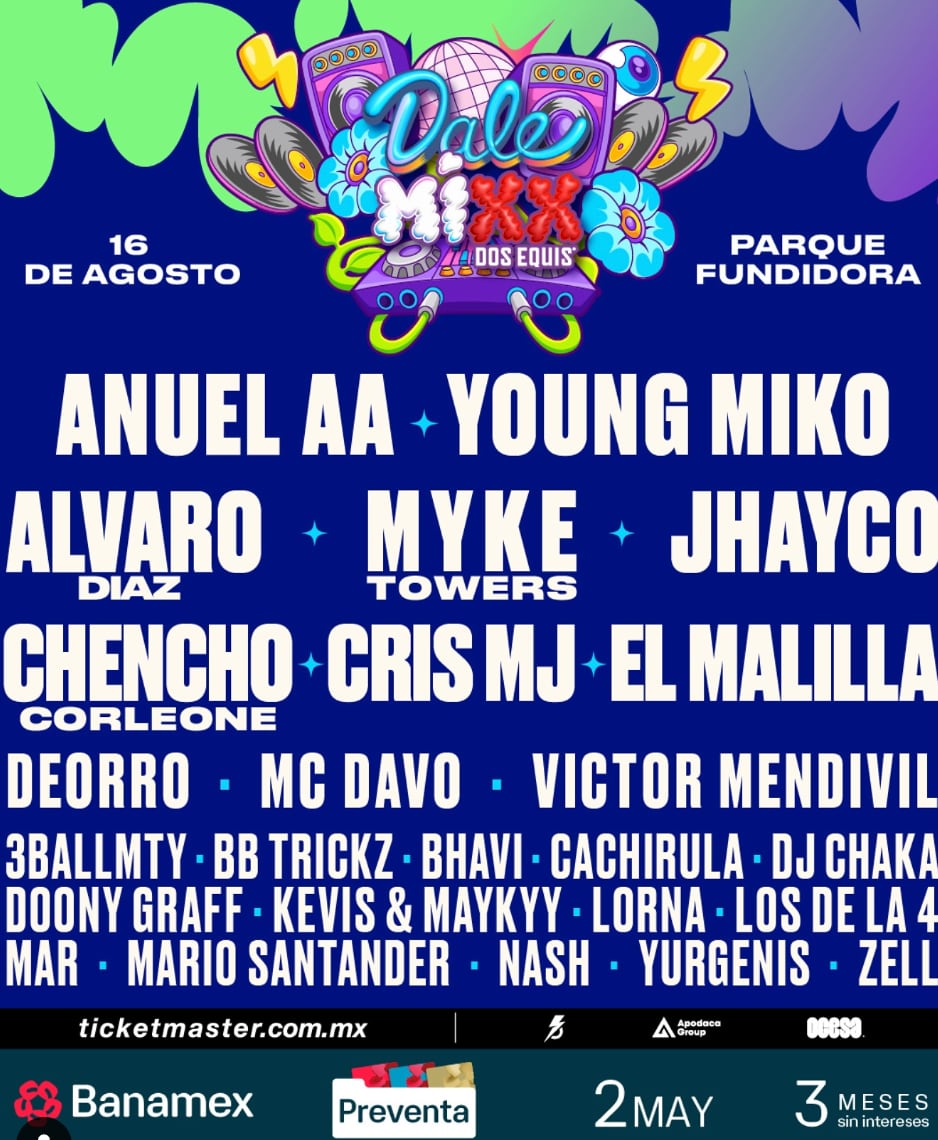 Cartel de artistas de Dale Mixx 2025