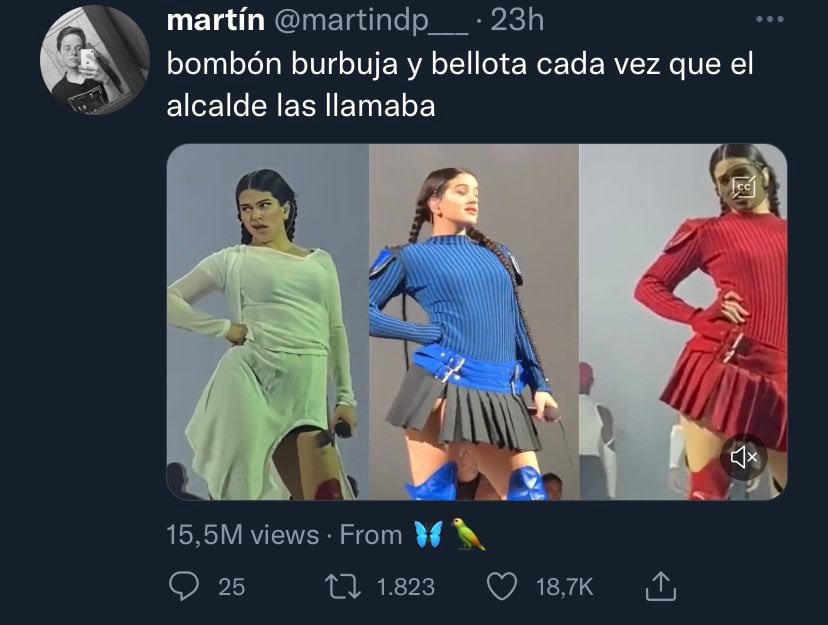 Vuelven a Rosalía meme por su look estilo Las Chicas Superpoderosas