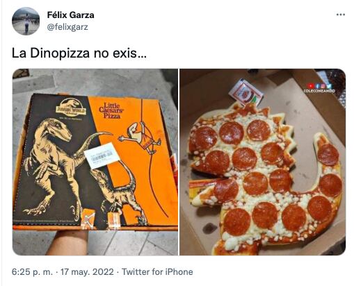Usuarios de internet hablan de la Dinopizza de Little Caesars