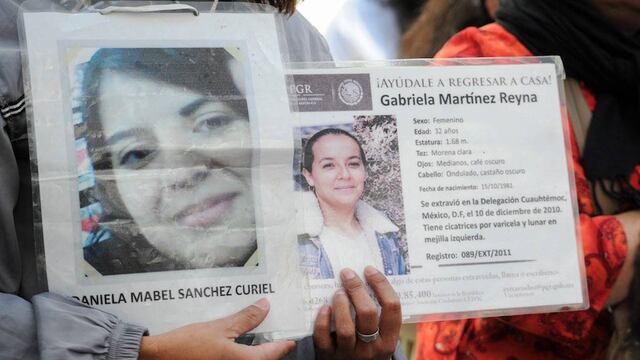 Manifestación de familiares de personas desaparecidas
