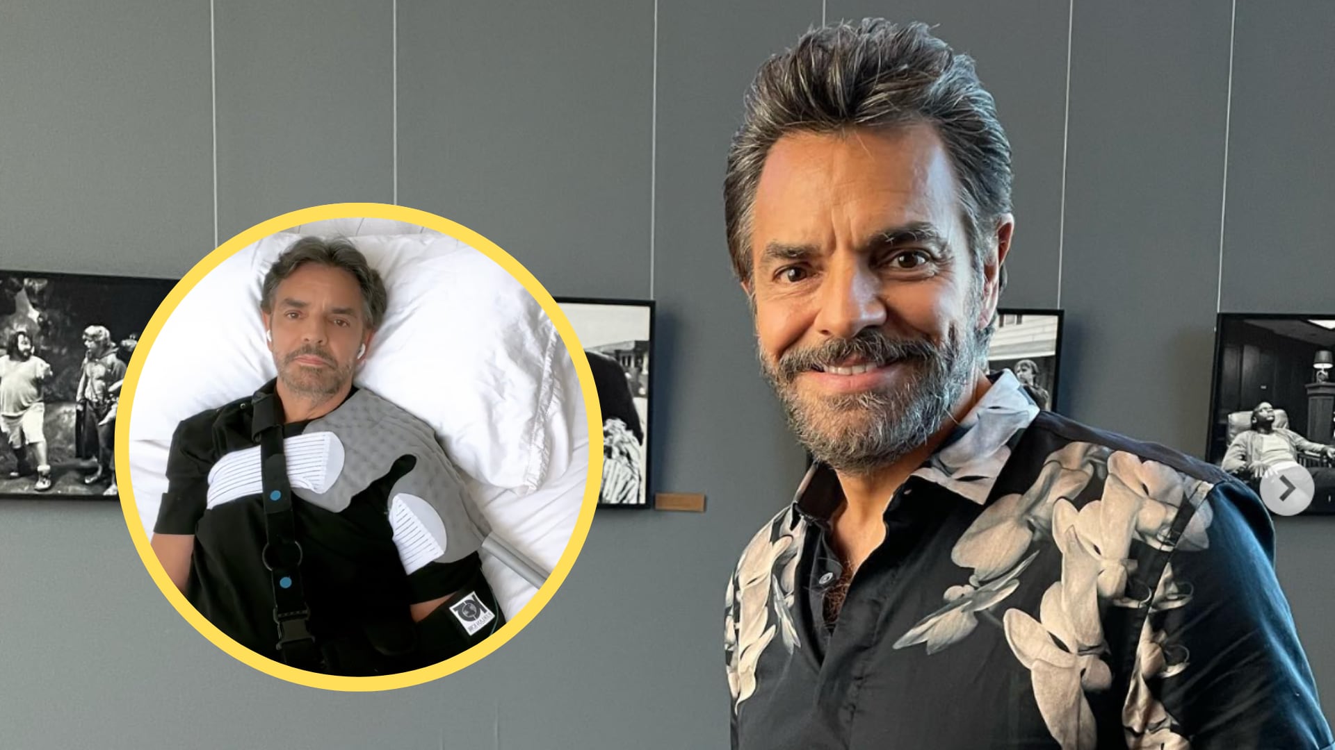 Eugenio Derbez reaparece postrado tras accidente