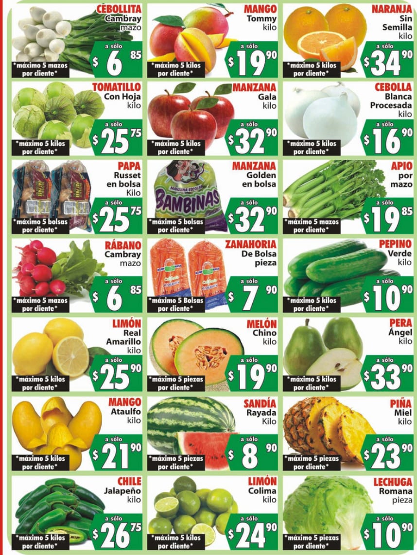 Ofertas en Frutas y Verduras de Casa Ley