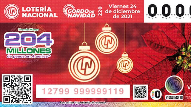 Cachito del Sorteo Gordo de Navidad número 220