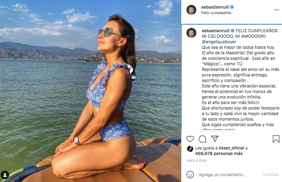 Sebastián Rulli felicita a Angelique Boyer por su cumpleaños