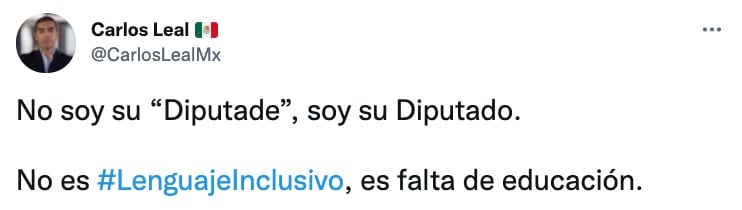 Diputado Carlos Leal sobre lenguaje inclusivo