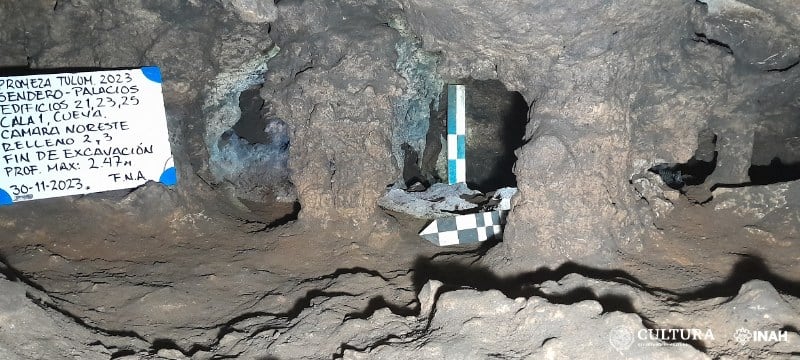 INAH descubrió un importante hallazgo al interior de cueva en Tulum