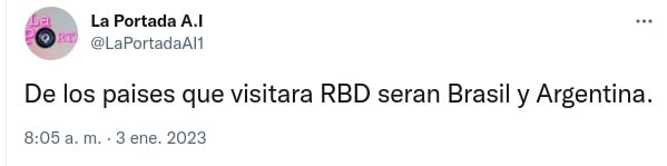 RBD podría incluir a Brasil y Argentina en su gira