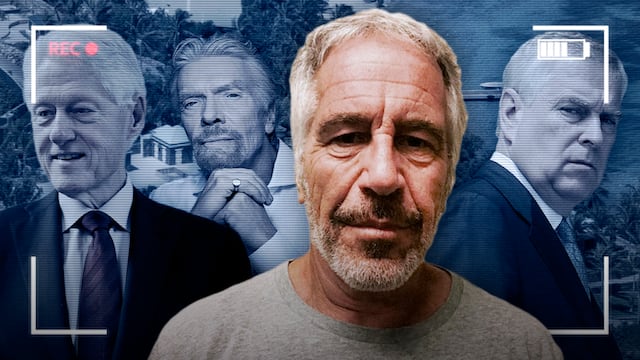 Jeffrey Epstein, Bill Clinton, Príncipe Andrés y Richard Branson