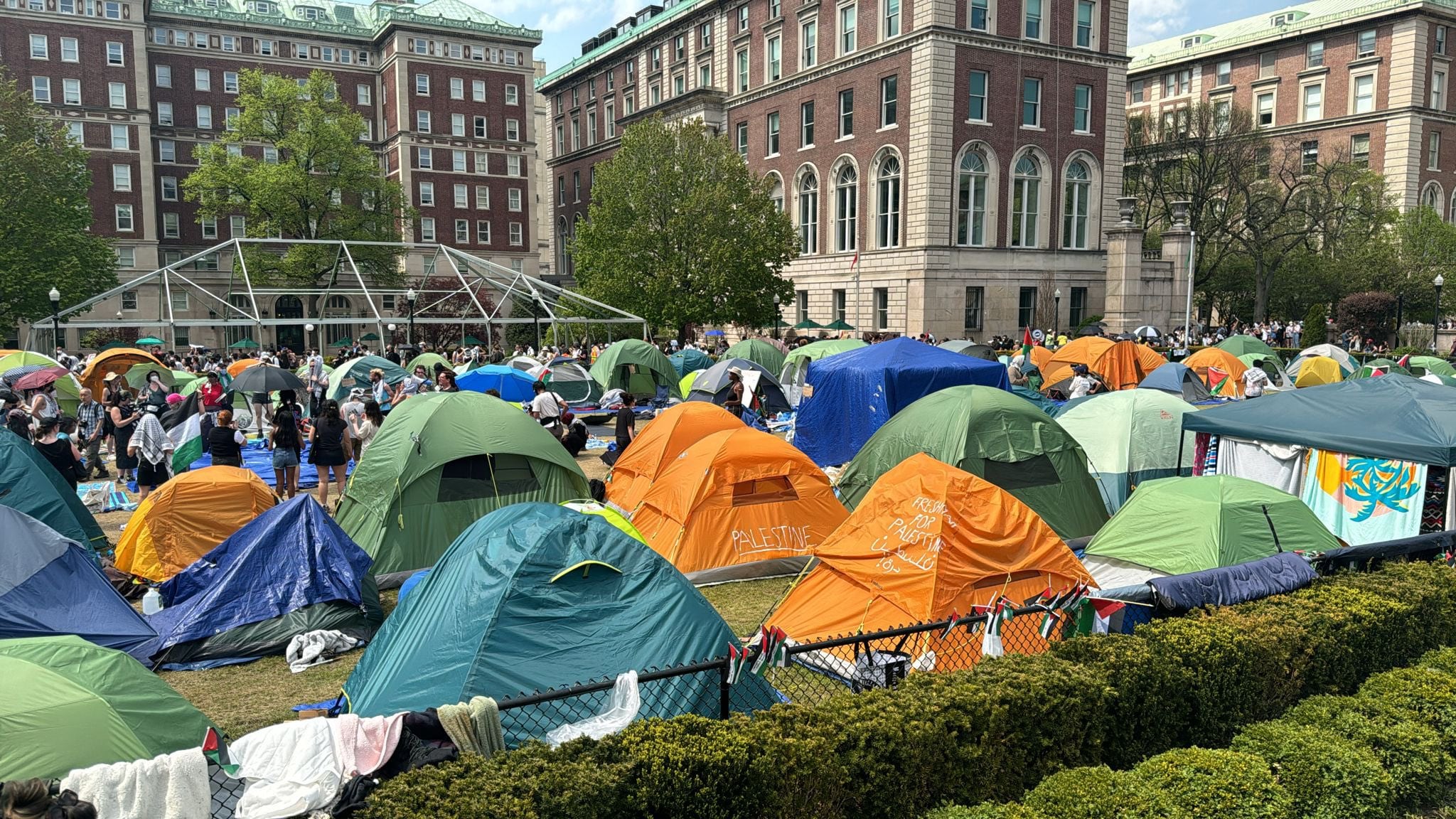 Protestan en Universidad de Columbia por genocidio en Gaza