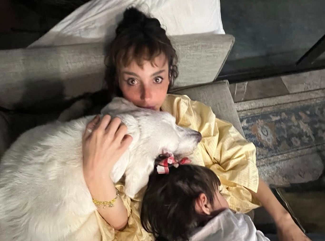 Natalia Télles y su hija, Emilia