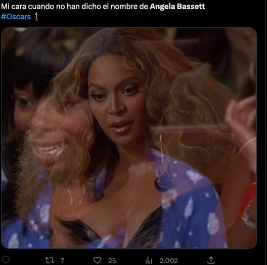 Le llueven memes a Angela Basett por su reacción en los Premios Oscar 2023.