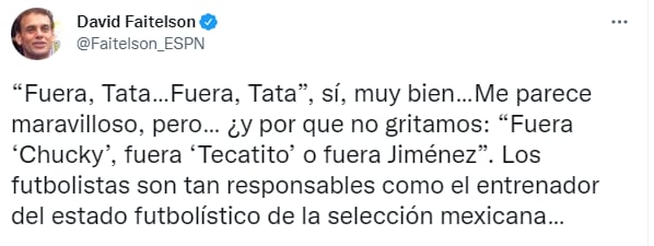 David Faitelson revienta a jugadores