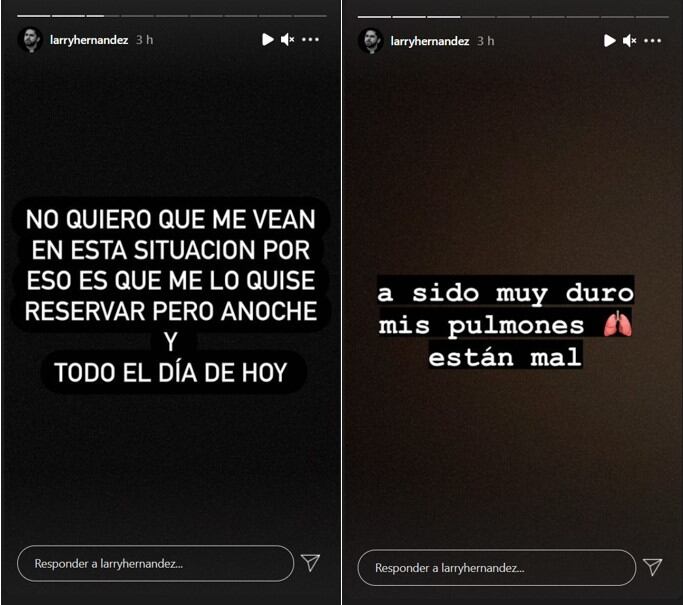 Historias de Larry Hernández en Instagram