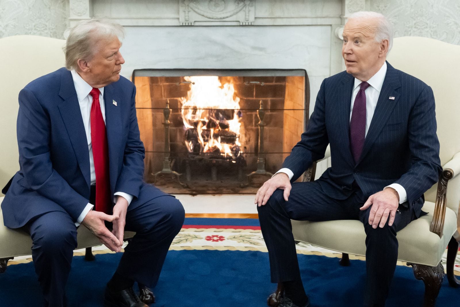 Donald Trump y Joe Biden se reúnen en la Casa Blanca