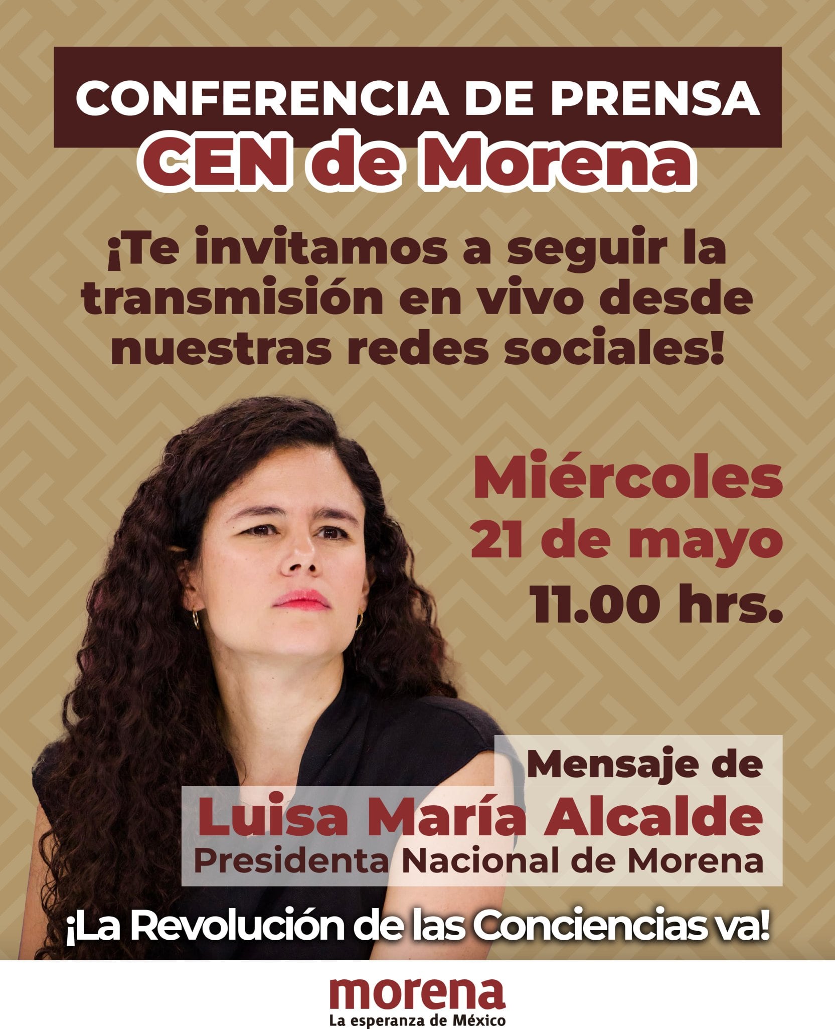 Conferencia de prensa de Morena con Luisa Alcalde en vivo