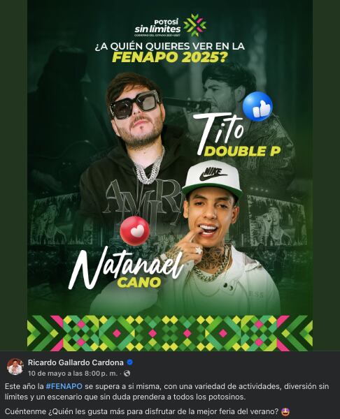 ¿Qué artistas se presentarán en la Feria Nacional Potosina?