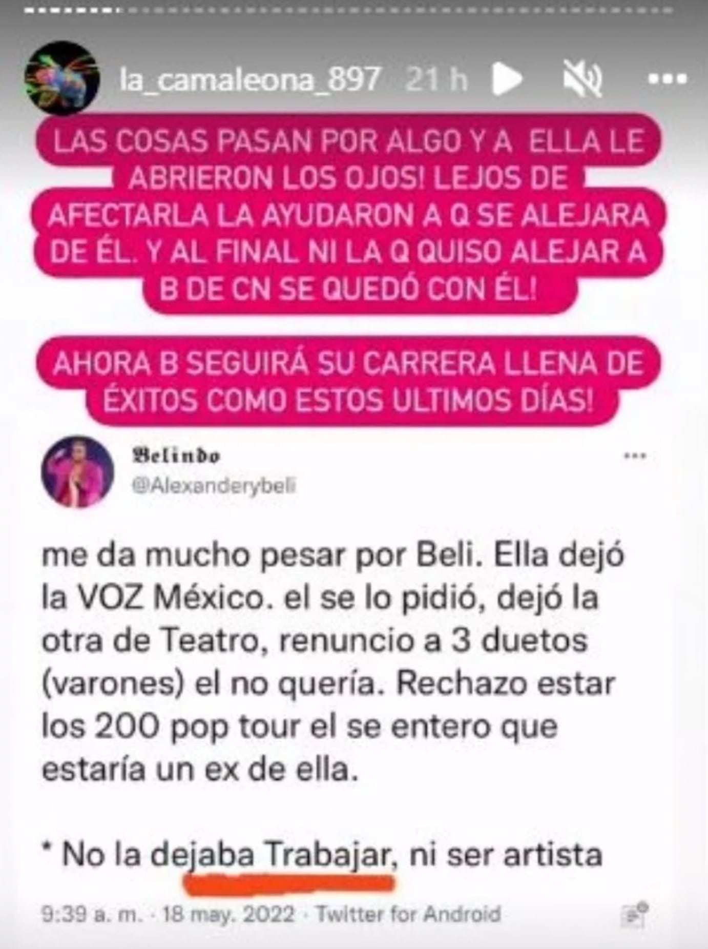 La Camaleona podría filtrar información sobre Christian Nodal
