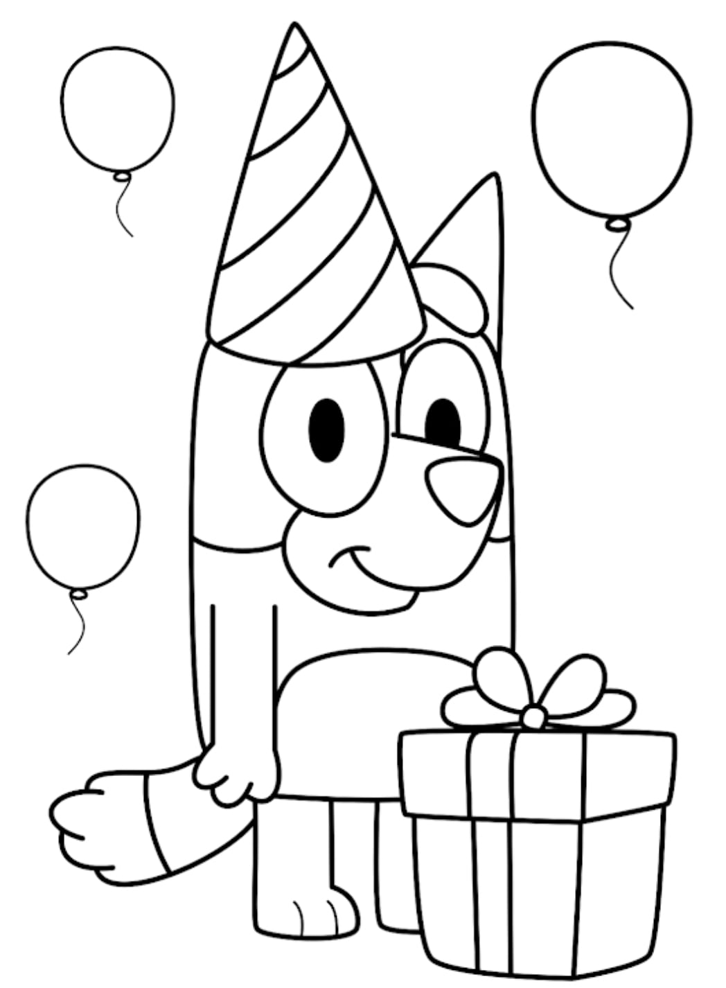 Bingo de Bluey con regalo de cumpleaños