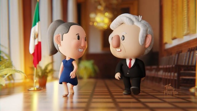 AMLO presume unos tiernos dibujos de él y Claudia Sheinbaum
