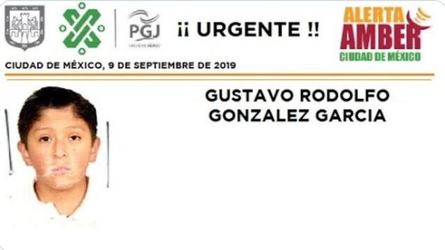 Gustavo Rodolfo González García Alerta Amber