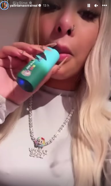 Yailin La Más Viral promociona vapeadores de Tekashi 69