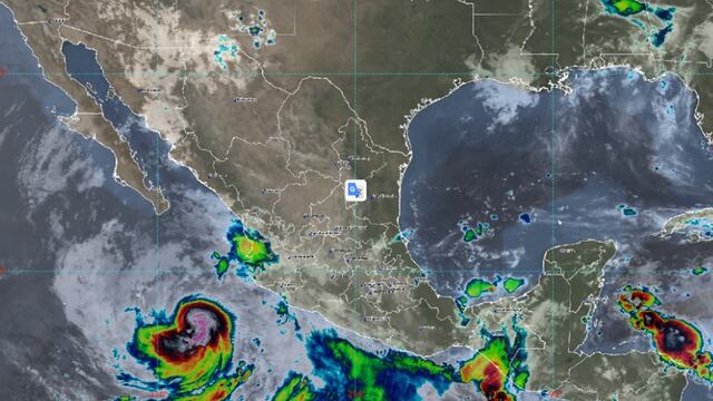 Huracán Blas categoría 1 desde satélite