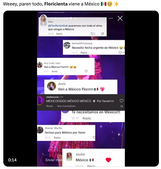 Floricienta anuncia concierto en México y sus fans ya reaccionaron a su regreso.