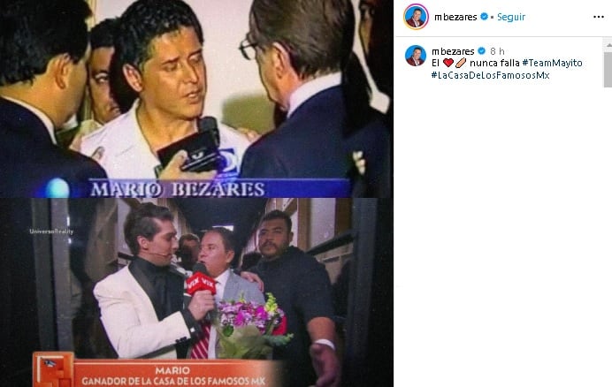 Mario Bezares celebra haber ganado La Casa de los Famosos 2024.