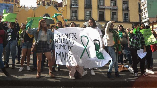 Protesta por la despenalización del aborto en Veracruz