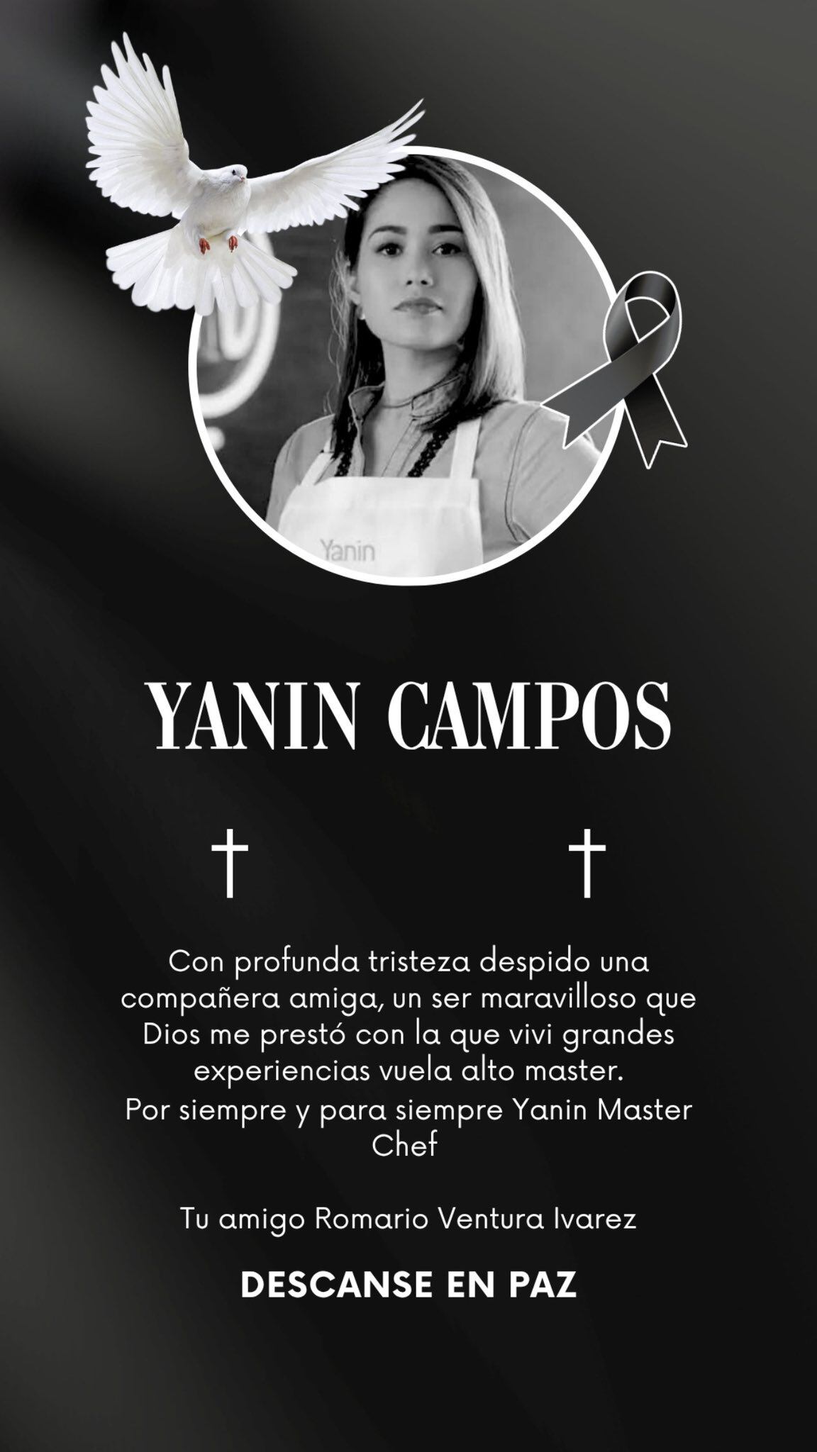 Foto del accidente de Yanin Campos, participante de MasterChef México