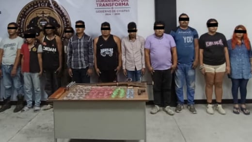 Detienen en Chiapas a 12 presuntos integrantes del Cártel Chiapas-Guatemala