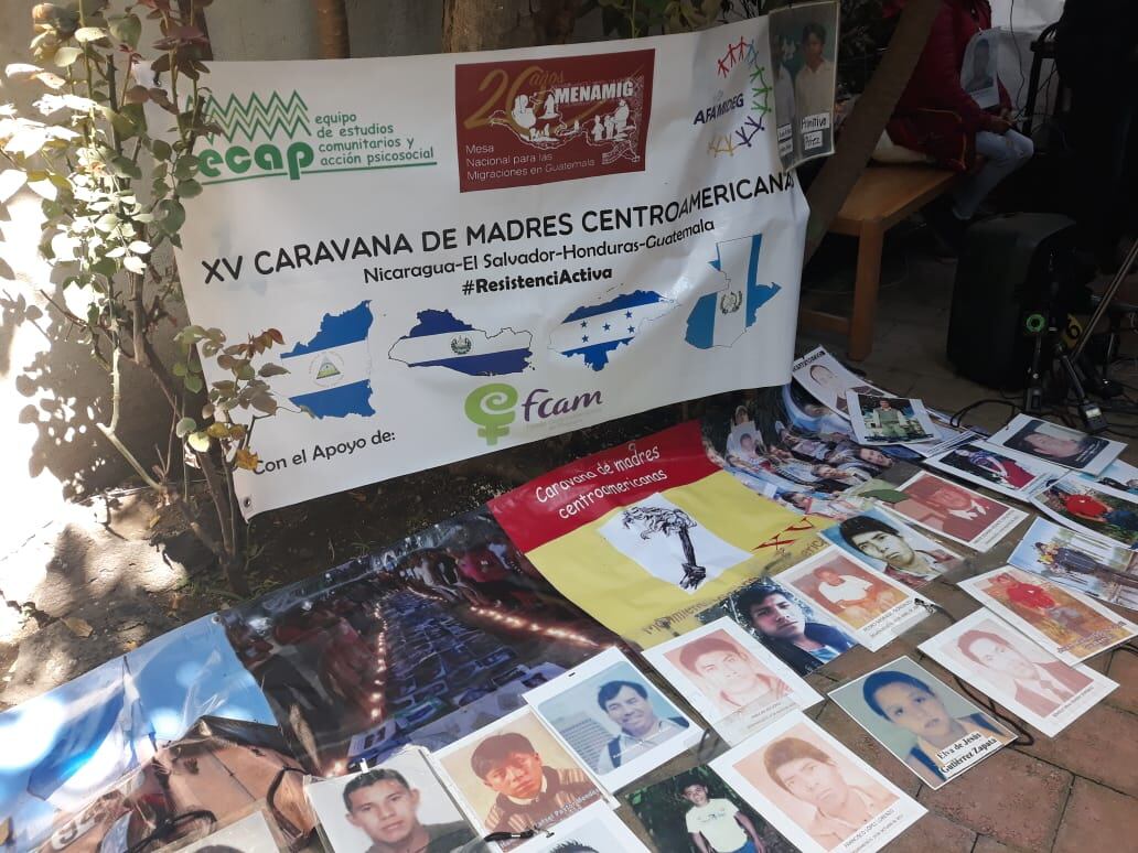 Fotografías de migrantes desaparecidos.