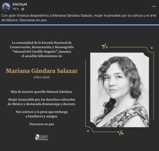 Murió Mariana Gándara Salazar