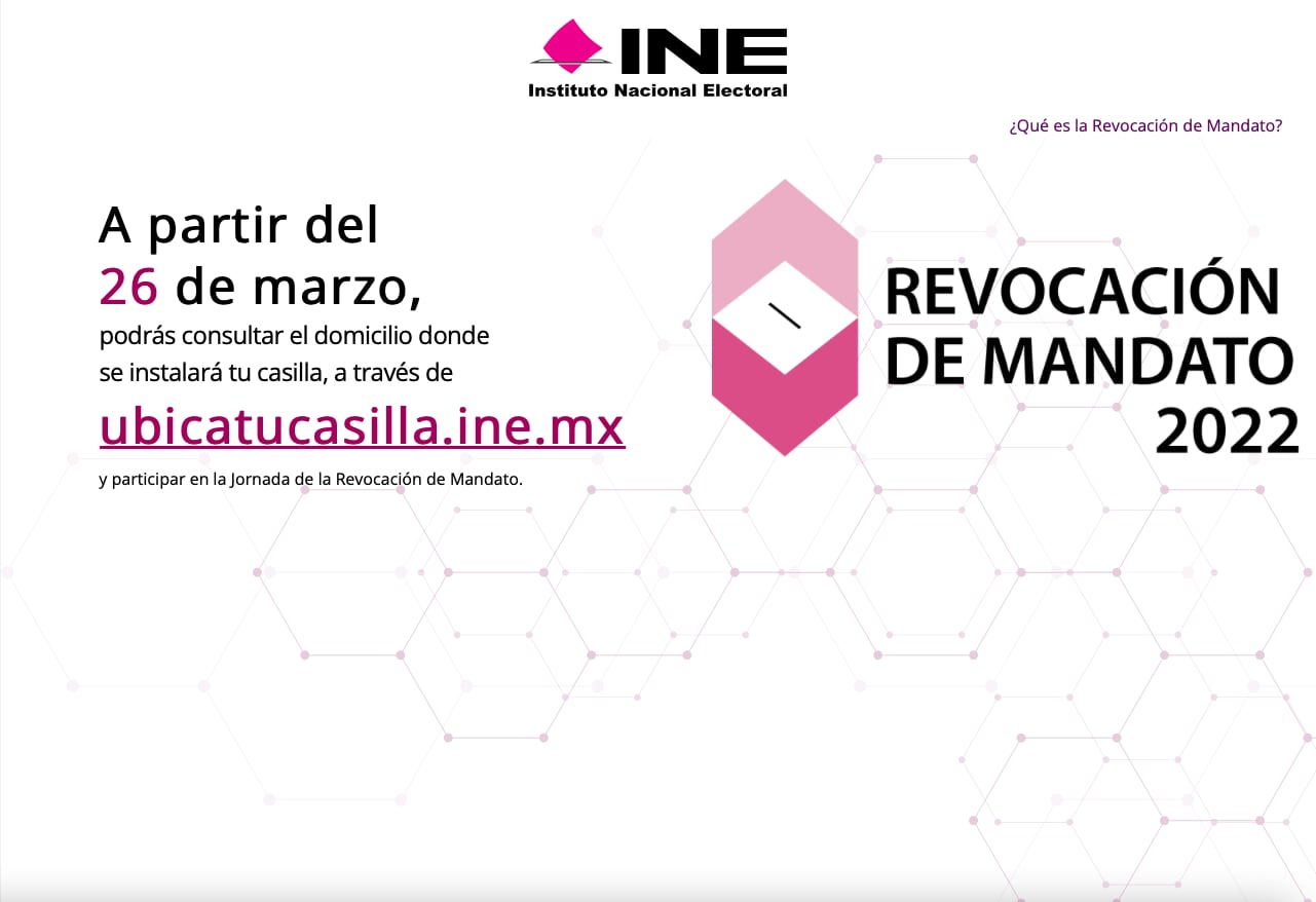 plataforma "ubica tu casilla" del INE antes del 26 de marzo