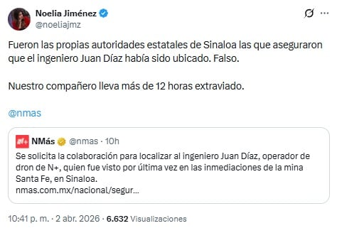 Desmienten localización de ingeniero de N+