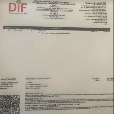 El falso sueldo de la Alcaldesa de Tlalnepantla publicado por El Universal