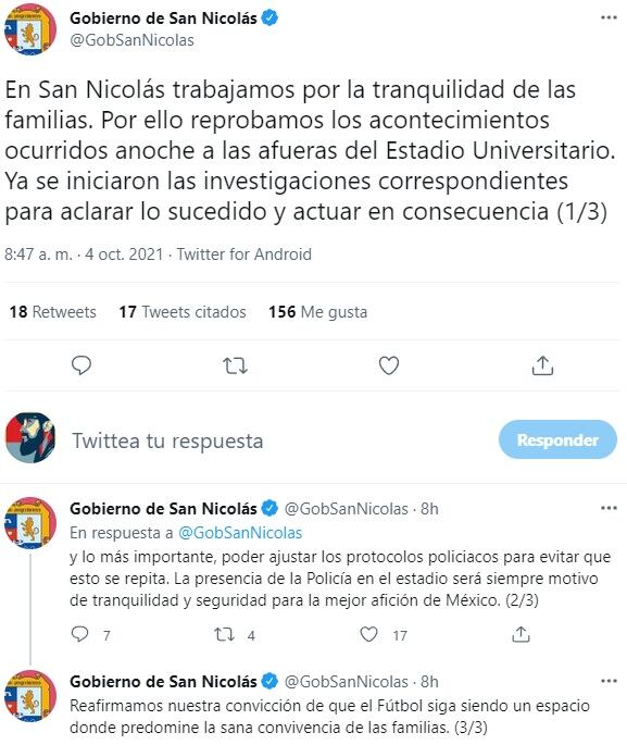 Comunicado del Gobierno de San Nicolás