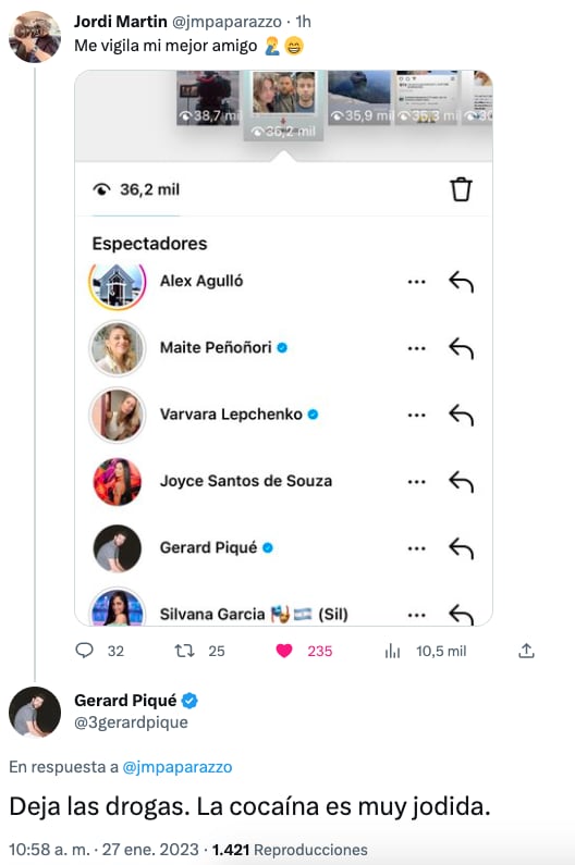 Piqué se pelea en redes sociales con paparazzi que descubrió su infidelidad a Shakira
