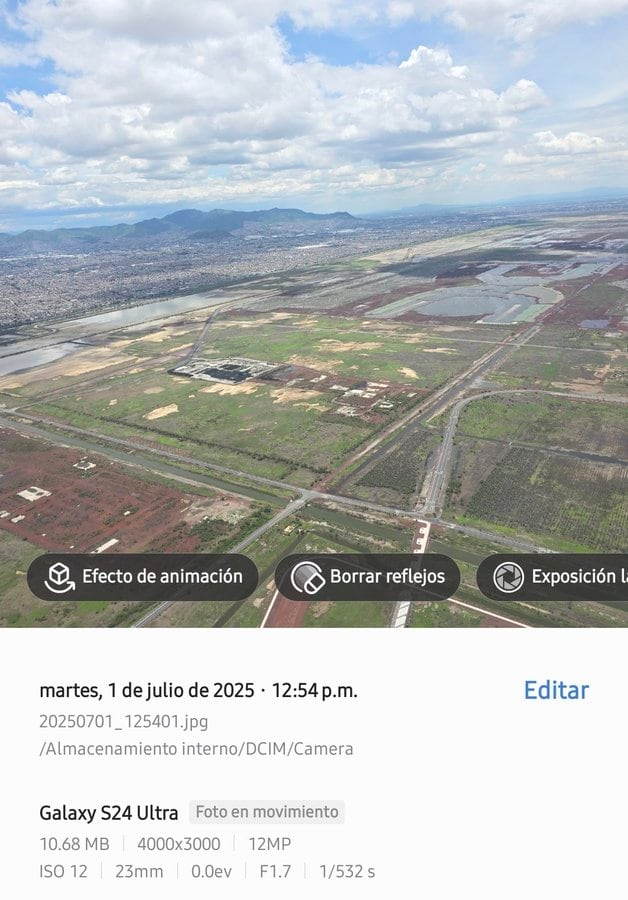 Fotos de Rodrigo Pacheco sobre sede del NAICM en Texcoco